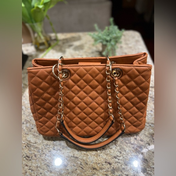 Montana West Handbags Quilted Tote Bag for Women Chain Shoulder Bag 2Pcs Set - Picture 2 of 10